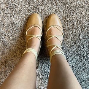 Kelsi Dagger Brooklyn lace up ballet flats
